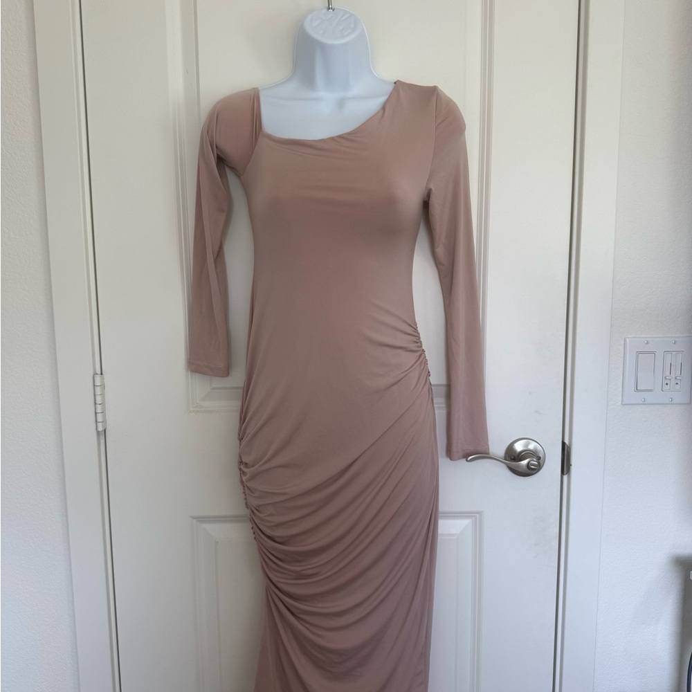 Abyss By Abby Blush Long Sleeve Dress